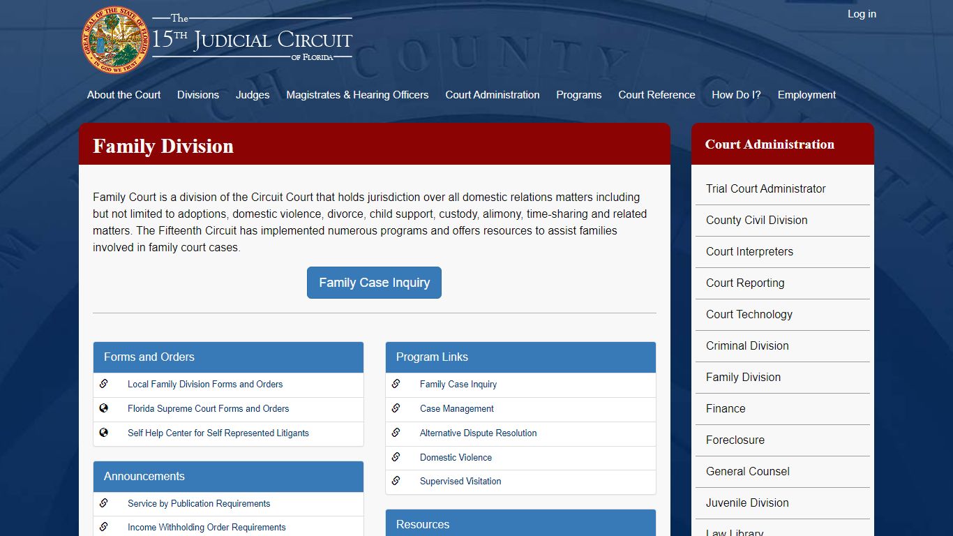 Family Division | 15th Circuit